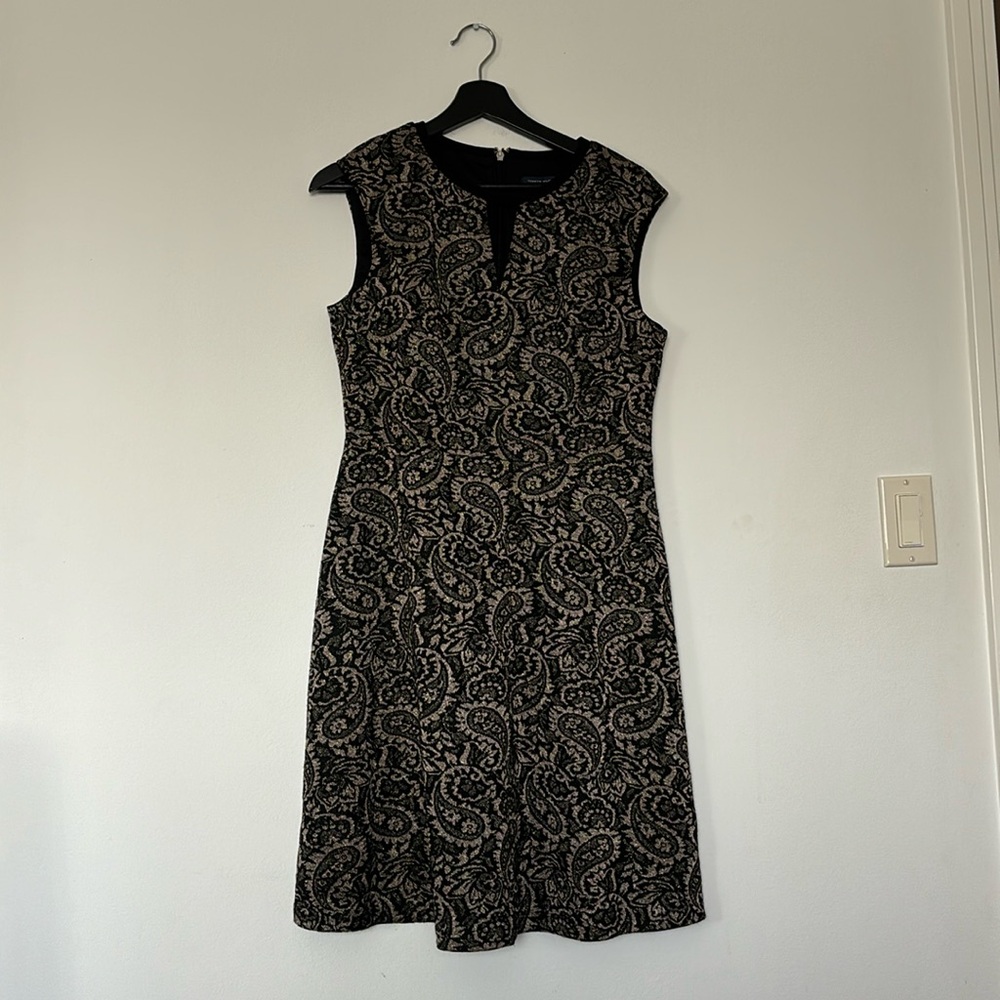 Tommy Hilfiger Metalic Gold Paisley Dress